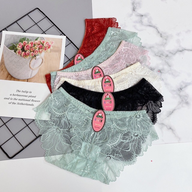 [Lẻ=sỉ]_10 quần lót ren cao cấp nhiều kiểu (50-60kg)