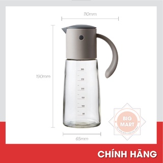 Bình rót dầu thủy tinh Lock and Lock LLG706 có chia vạch - Bình dầu tự động mở nắp Lock&Lock