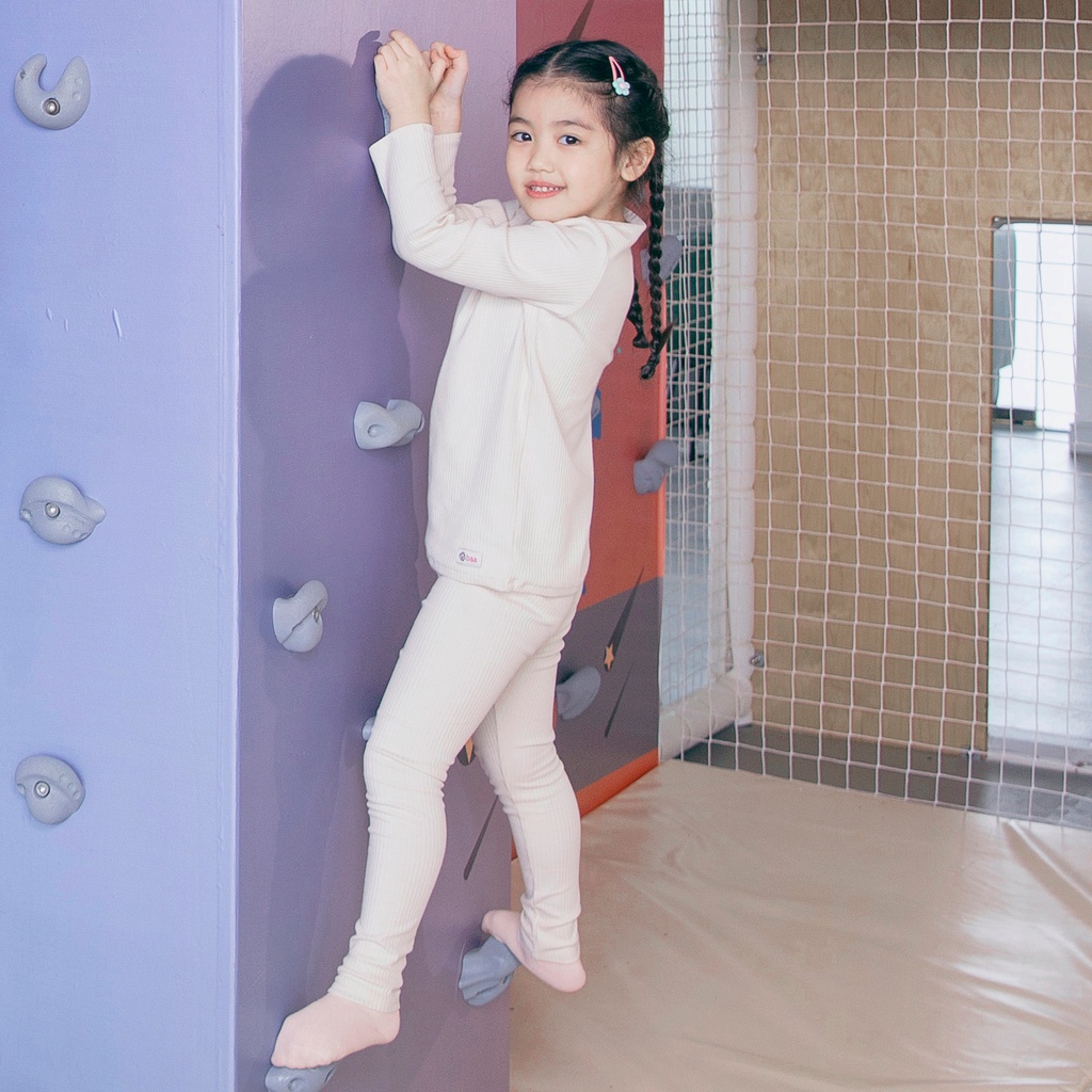 Đồ bộ quần áo dài tay thun gân bé trai bé gái BAA BABY cotton từ 1-7 tuổi - UT-DB07D