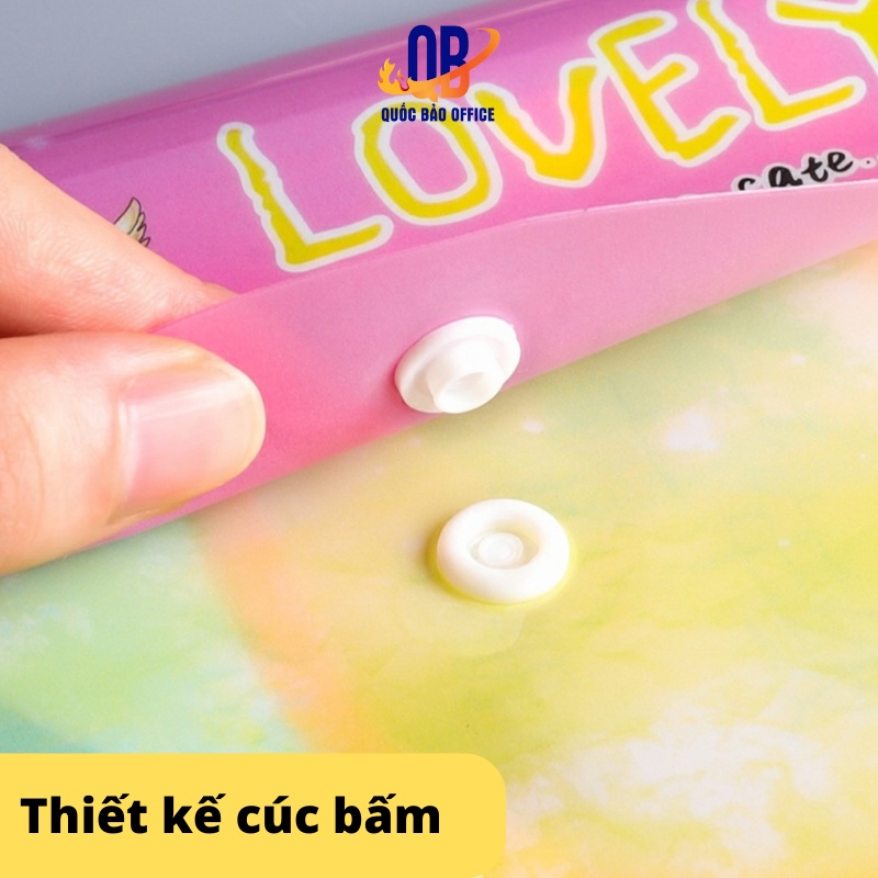 Túi đựng bài kiểm tra A4, Bìa đựng tài liệu  my clear bag hình ngộ nghĩnh bìa nút đựng hồ sơ -1 chiếc