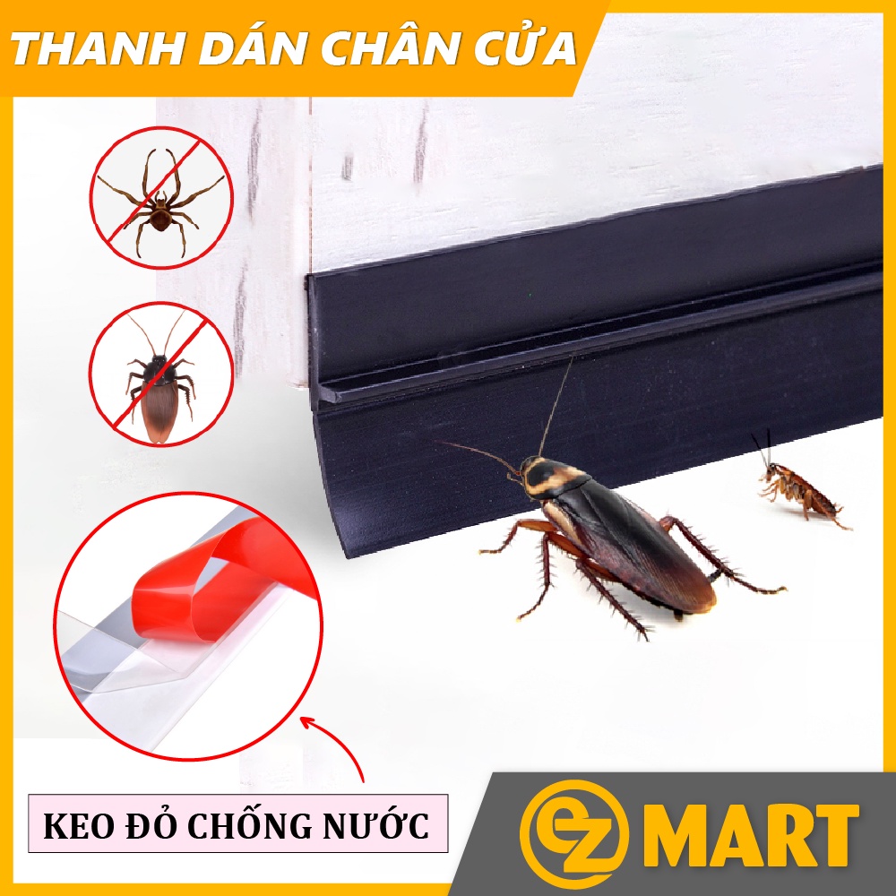 Ron Chắn Chặn Cửa Dài 1 Mét, Dán Chân Cửa, Miếng Chặn Cửa Chống Gió Lùa Cách Âm Giữ Nhiệt Điều Hòa