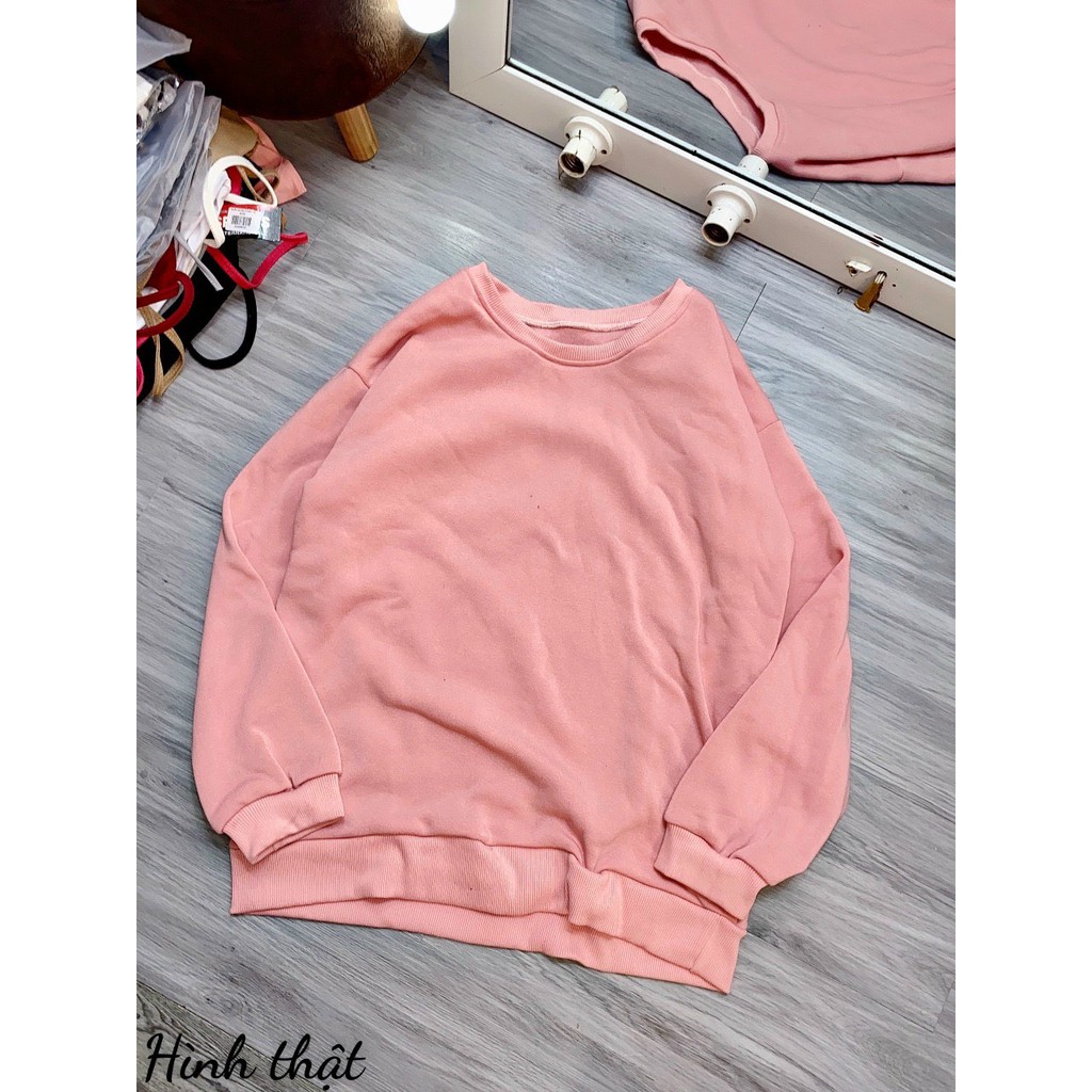 Áo Nỉ Trơn Form Rộng nam Nữ Mặc Được-Áo Sweater Dày Dặn,Áo Hoodies Nam Nữ-LY STORE