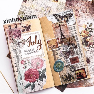 Giấy bìa vintage cổ điển làm planner buller journal srapbook