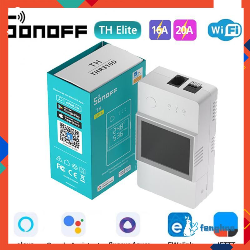 Công Tắc Điều Khiển Thông Minh Sonoff Th Elite smart switch 16A / 20A Wifi Werken Met DS18B20 / THS01 / RL560
