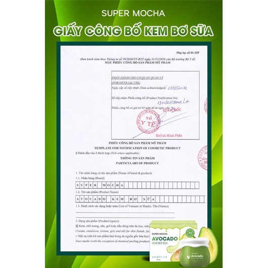 Kem Bơ Sữa  AVOCADO + Body Sữa Dê SUPER MOCHA - Bộ đôi dưỡng trắng, dưỡng mịn siêu .
