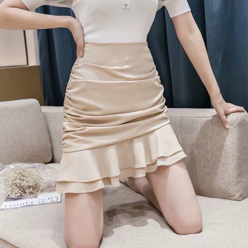 FREE SHIP - Chân váy quần váy dúm sang chảnh phong cách Hàn quốc ảnh thật video | BigBuy360 - bigbuy360.vn