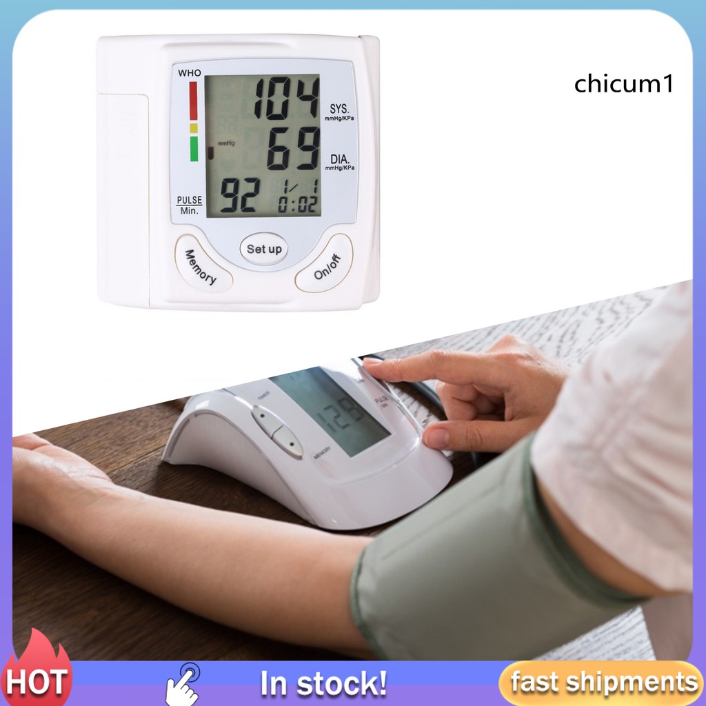 (Hàng Mới Về) Máy Đo Huyết Áp Cổ Tay Tự Động Bằng Nhựa Cho Gia Đình