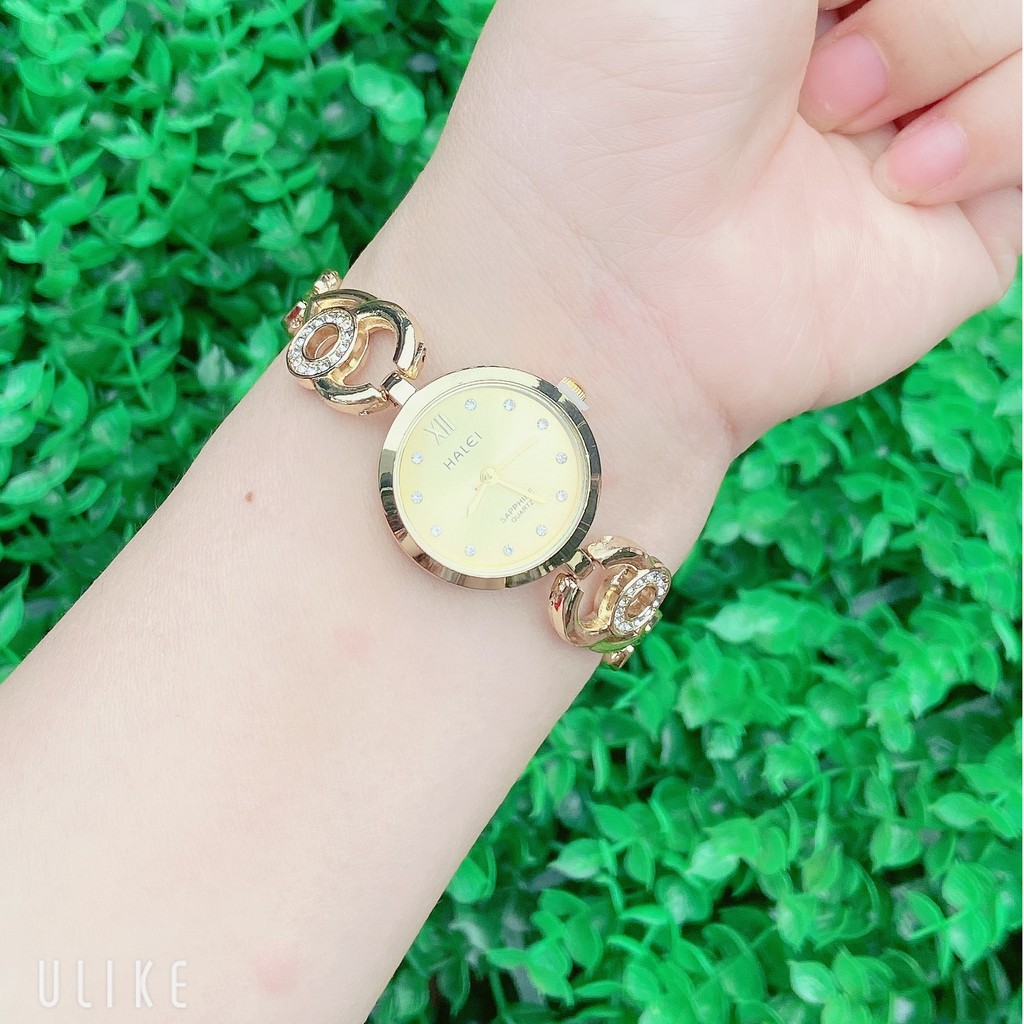 Đồng hồ nữ Halei vàng dạng lắc xinh