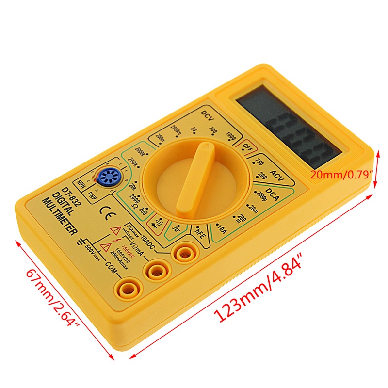 Vạn Năng Kế Kỹ Thuật Số DT832 Màn Hình LCD Đa Năng Chuyên Nghiệp