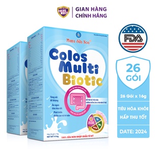 Combo 2 hộp sữa non cho bé Colosmulti Biotic hộp 26 gói x 16g chuyên biệt cho trẻ táo bón, tiêu hóa kém