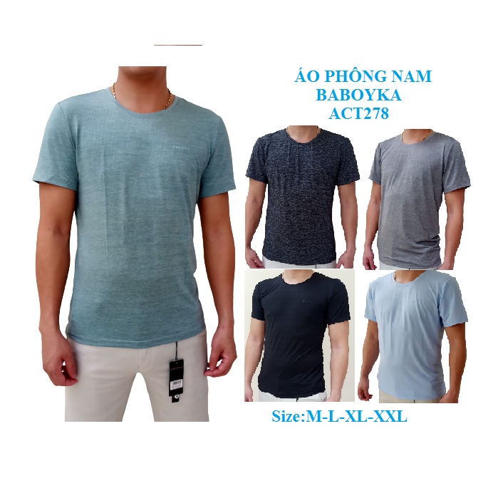 ÁO PHÔNG NAM BABOYKA CHẤT THỂ THAO VỚI 5 MÀU CƠ BẢN [ACT278][NEW]
