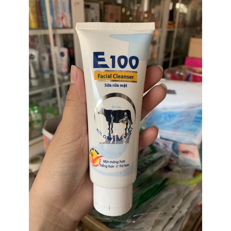 Sữa rửa mặt E100 (Nghệ, Con Bò, Nha Đam)