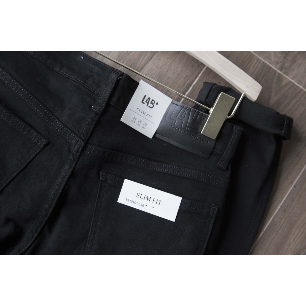 Quần jean nam màu đen, quần bò nam vải denim form slimfit cao cấp không phai màu chất co dãn