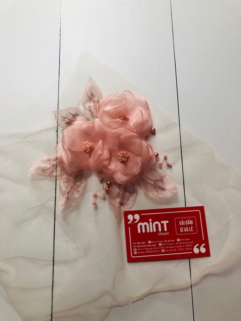 Hoa Voan 3 bông đính áo quần đầm váy | BigBuy360 - bigbuy360.vn