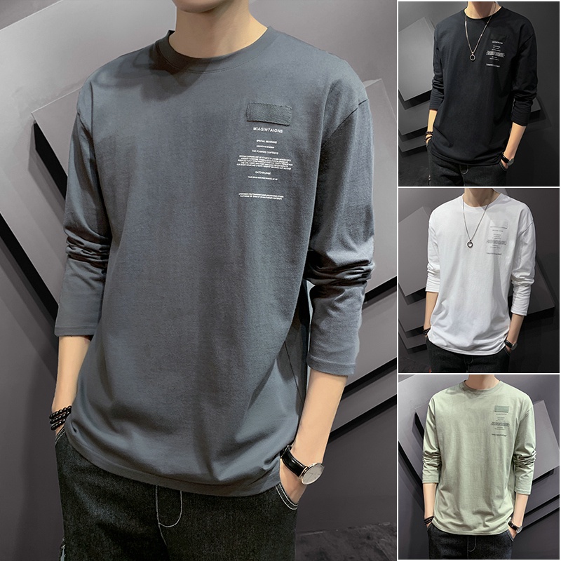 Áo Thun Nam Nu Cổ Tròn Form Rộng, Áo Thun nỉ unisex Áo Thun Nam Dài Tay Cổ Tròn Thời Trang Hàn Quốc