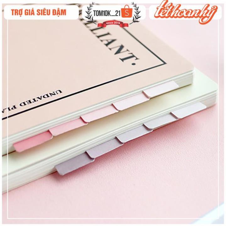 Set 4 vỉ Sticker tròn và chữ nhật dán note, phân mục, đánh dấu...