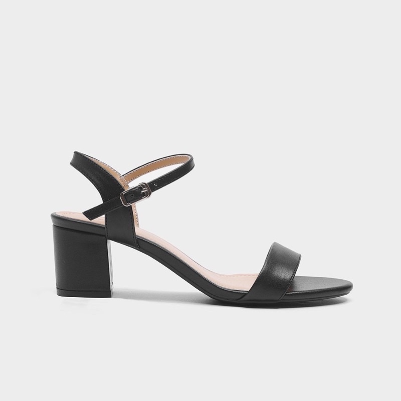 Giày sandal cao gót Annamodels Thời Trang Gót Vuông 5cm Màu Đen-A100 HÀNG BẢO HÀNH]
