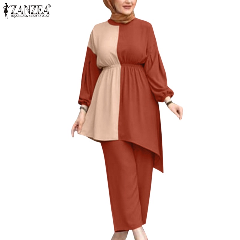 Zanzea Set Áo Thun Ngắn Tay + Quần ống rộng Thời Trang Nữ