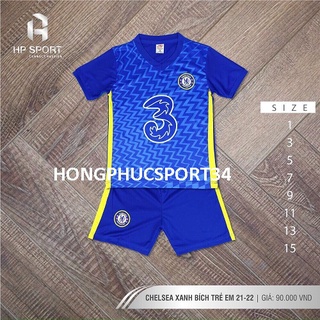 BỘ QUẦN ÁO BÓNG ĐÁ TRẺ EM CHELSEA XANH SÂN NHÀ
