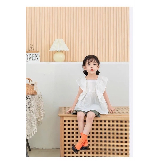 Bộ Melisa sơ mi trắng quần xanh-HÀNG SALE KO ĐỔI TRẢ