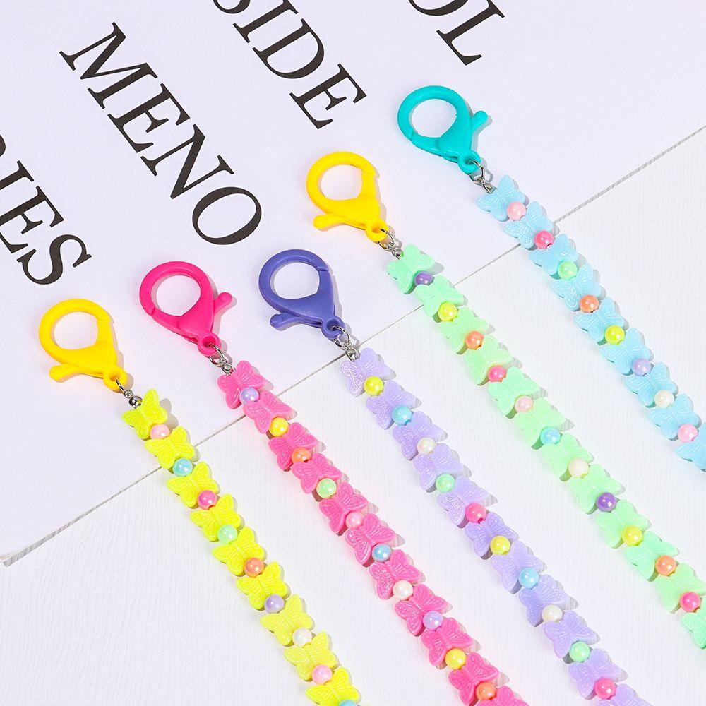 LAY Dây Chuỗi Hạt Đeo Kính Chống Trượt Hình Bướm Nhiều Màu Sắc