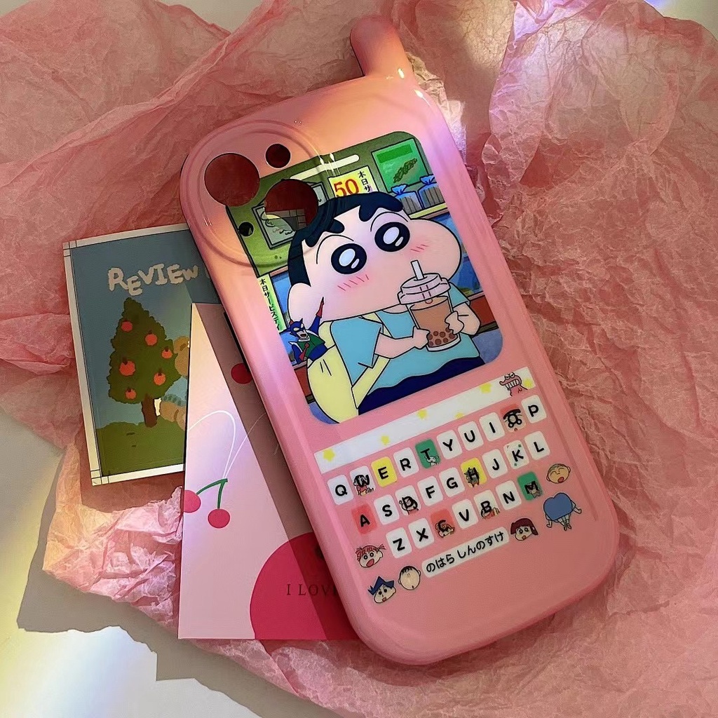 Ốp Điện Thoại tpu Mềm Hình Cậu Bé Bút Chì Uống Trà Sữa Cho Iphone 12 pro max 11 pro max xs max xr x 13promax