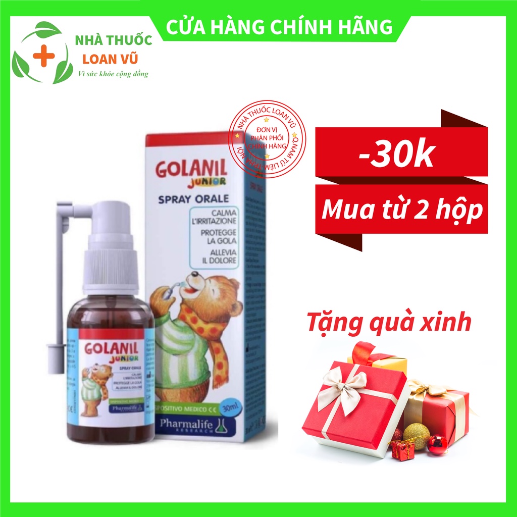 Golanil Junior - Xịt Sát Trùng Họng Giảm Ho Tăng Sức Đề Kháng Cho Trẻ