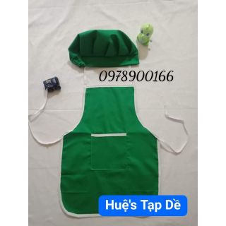 Combo 12 bộ tạp dề và mũ cho bé