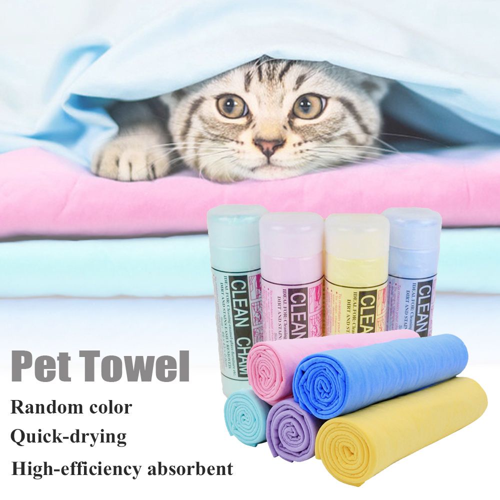 Khăn tắm bằng PVA mềm mại thấm hút nước nhanh khô tiện dụng cho cún cưng/ xe hơi