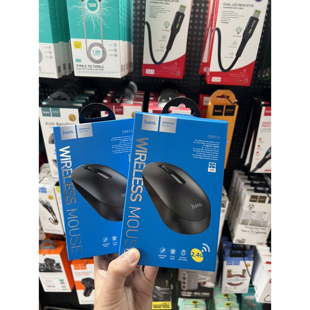 CHUỘT HOCO CHÍNH HÃNG GM14 KHÔNG DÂY