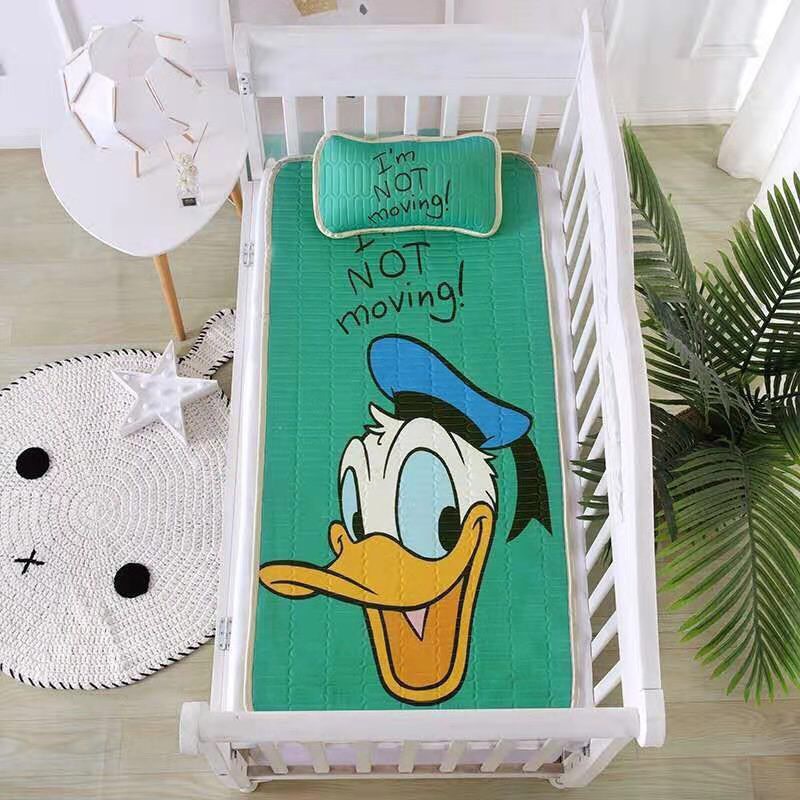 [10 mẫu]Chiếu Điều Hòa Cao Su Non in Hoạt Hình 3D Tặng Kèm Gối Hạt cho Bé kT: 120x60cm 3 lớp