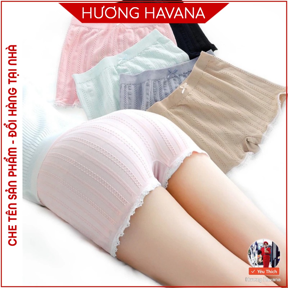 Quần lót nữ mặc trong váy dệt gân - freesize - quần chip nữ túi zip sang chảnh FLQ68