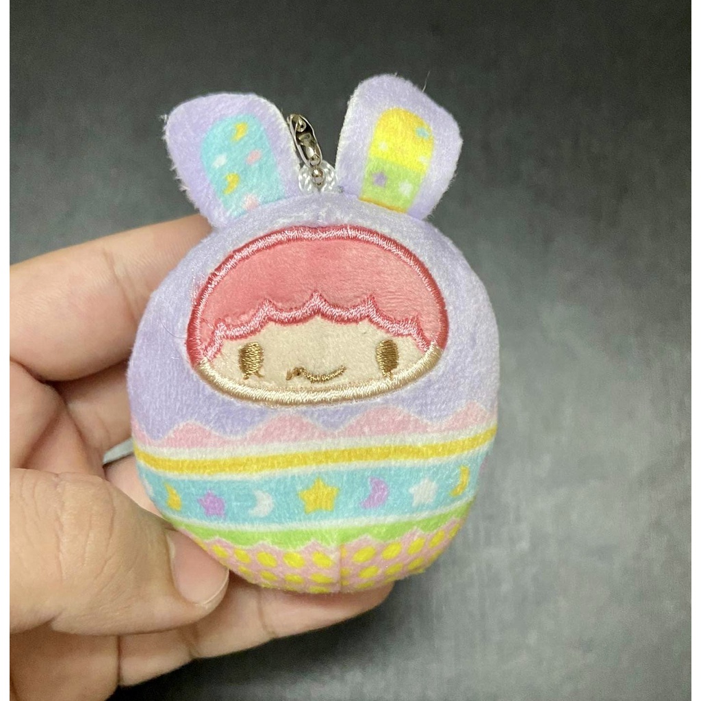 Gấu bông móc khoá bi nhân vật Sanrio  Gudetama Melody Cinnamoroll Hello Kitty trứng phục sinh 5cm