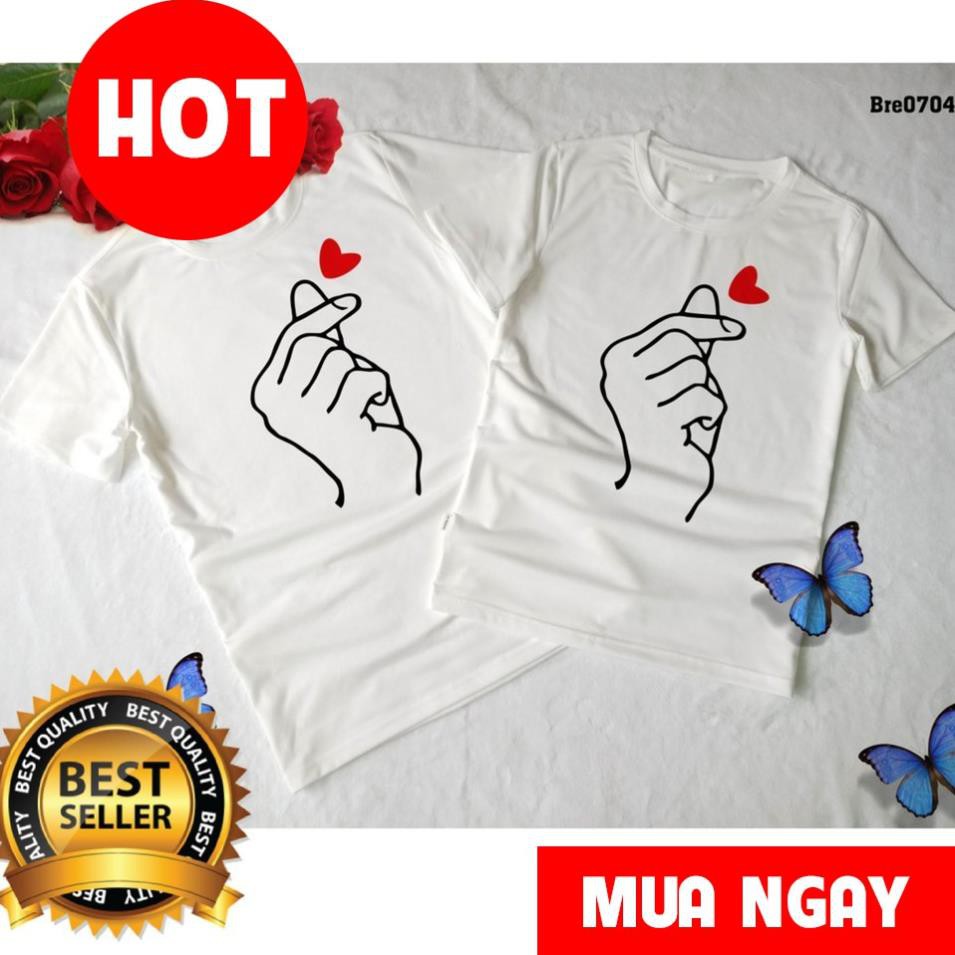 Mẫu áo đôi bắn tim giá siêu rẻ cực chất - áo thun đôi unisex dành cho tình nhân