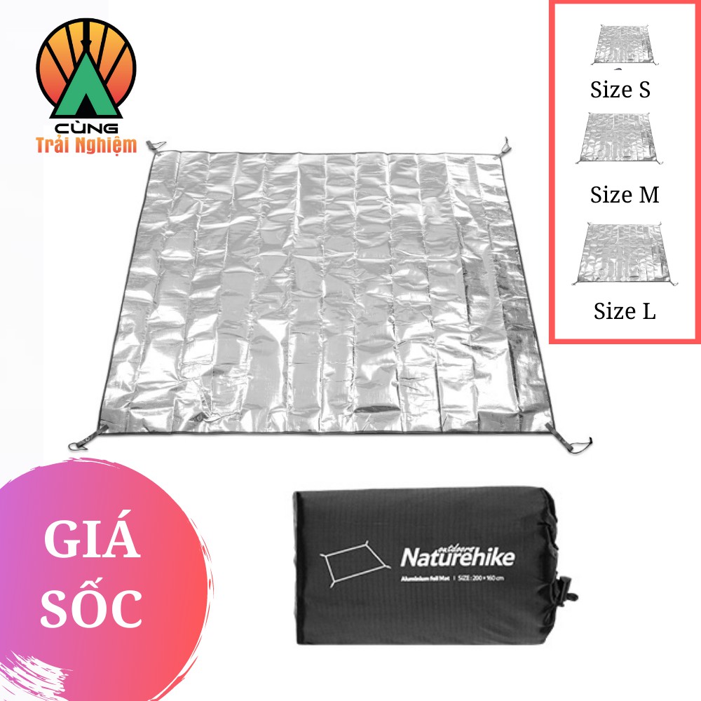 Thảm Dã Ngoại Naturehike Tráng Nhôm Phản Quang Hai Mặt Cách Nhiệt, Chống Thấm Nước Cho Cắm Trại NH20FCD03
