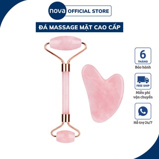 Đá lăn massage mặt thư giãn và trẻ hóa làn da - Đá hồng Massage