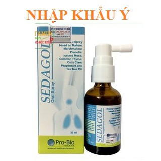 Xịt họng sát khuẩn, giảm ho Sedagol - nhập khẩu ITALYA