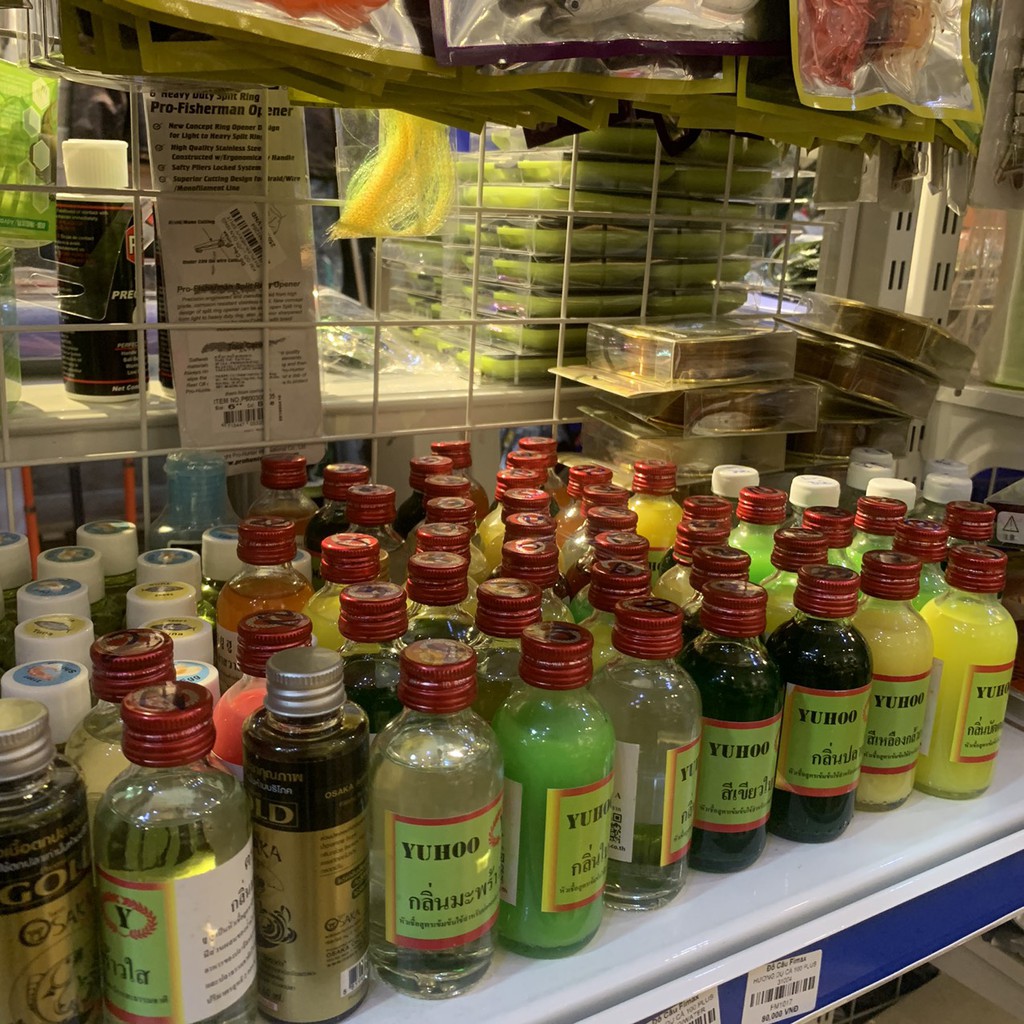 Tinh mùi câu cá rô phi chai 60ml yuhoo, dùng làm thính dụ mồi nhử rô phi lưỡi đơn câu đài câu tay ở sông ao hồ đập