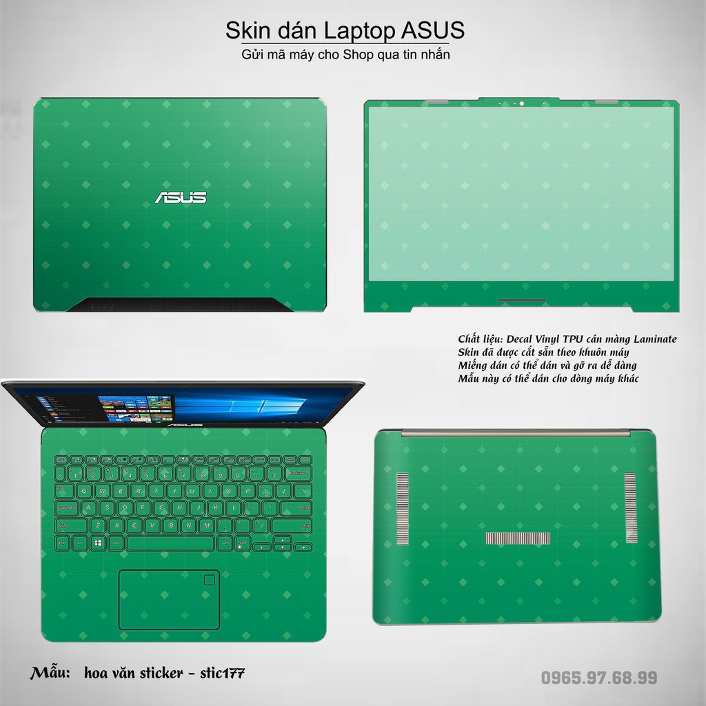 Skin dán Laptop Asus in hình Hoa văn sticker _nhiều mẫu 29 (inbox mã máy cho Shop)