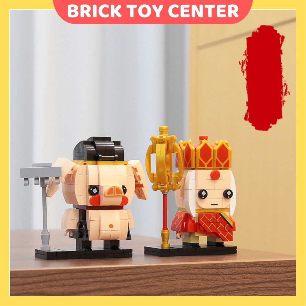 Đồ chơi lắp ráp brickheadz Decool mô hình Tôn Ngộ Không Đường Tăng Sa Tăng Trư Bát Giới trong Tây du ký