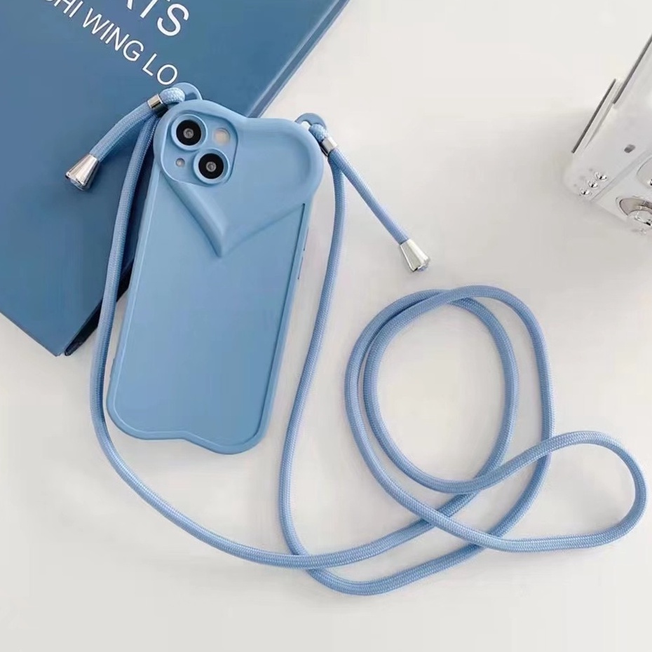 Ốp Điện Thoại Silicon Có Dây Đeo Chống Rơi Cho iPhone 13 12 11 Pro max X/XS XR XSMAX 8 7 PLUS