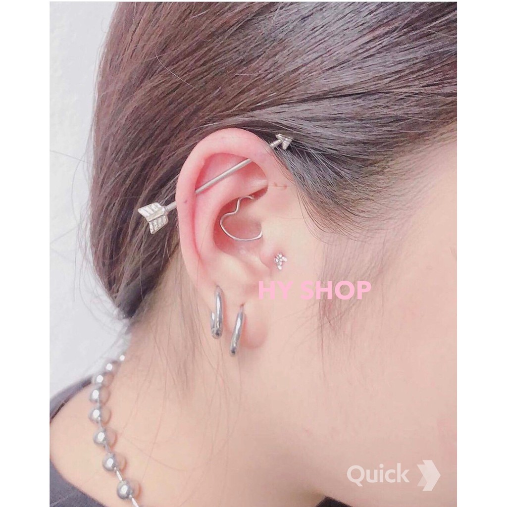 KHUYÊN MŨI/ĐEO SỤN HÌNH/ bông tai titan nhiều hình không dị ứng