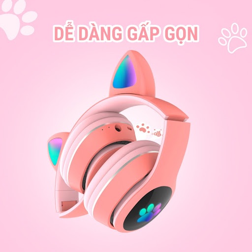 HEADPHONE TAI MÈO  [Có MIC] ( Tai nghe tai mèo)  [Đặt Biệt CÓ ĐÈN LED][CỰC CUTE , DỄ THƯƠNG][ DÀNH RIÊNG GAME THỦ NỮ)