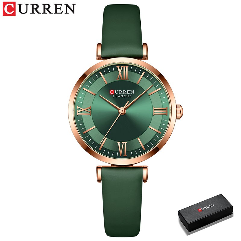 Đồng Hồ CURREN 9079 Máy Thạch Anh Dây Da Sang Trọng Siêu Mỏng Thời Trang Cho Nữ