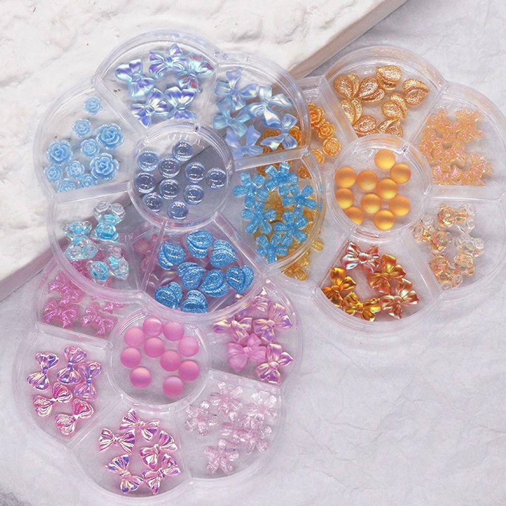 Phụ Kiện Trang Trí Móng Tay Xinh Xắn Chất Lượng|Hộp 7 Ngăn Đựng Phụ Kiện Trang Trí Móng Tay 3D Phong Cách Hàn Quốc