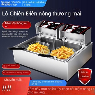 ✘∈Fryer thương mại điện chiên dày xi lanh đơn khí rán gà thiết bị máy bếp