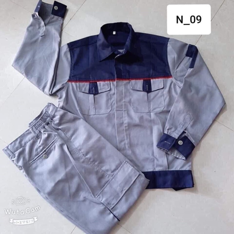 Bộ quần áo bảo hộ lao động, áo công nhân, kĩ thuật công trình HD14