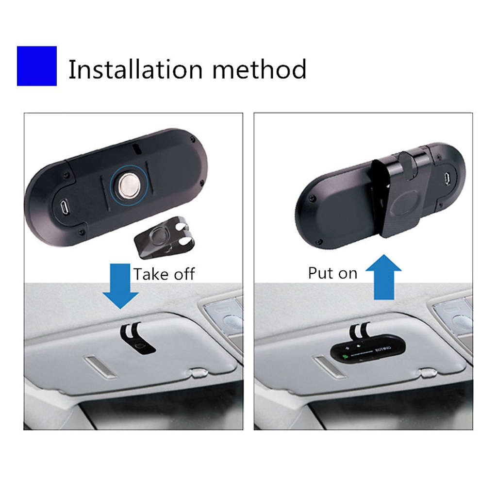 LOA BLUETOOTH 5.0 XE HƠI MT001, BLUETOOTH HANDS FREE KIT, CAR WIRELESS HANDFREE BT100