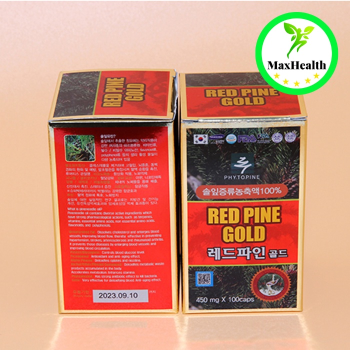 VIÊN UỐNG TINH DẦU THÔNG ĐỎ RED PINE GOLD  – MaxHealth