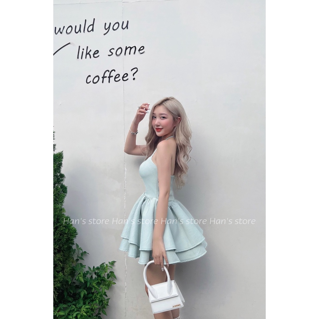 ĐẦM XÒE CỔ YẾM PHONG CÁCH TIỂU THƯ ( ẢNH THẬT 1OO%)